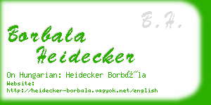 borbala heidecker business card